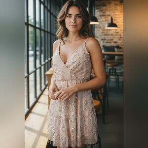 Southern Fried Chics Sequin Embellished Dress Size Small Country Rave Party